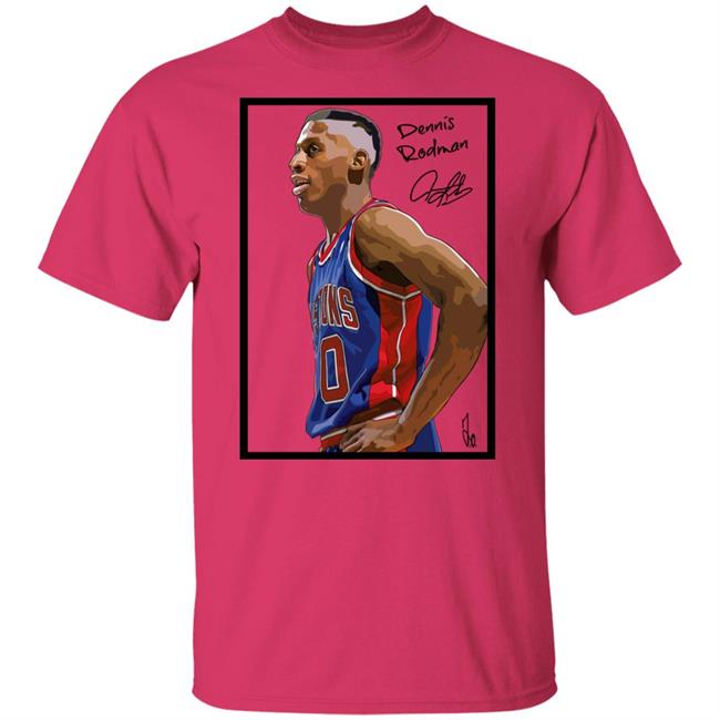 Dennis Rodman Bad Boy Basketball Pictions 10 White Shirt Dennis Rodman Bad Boy Basketball Pictions 10 White Shirt