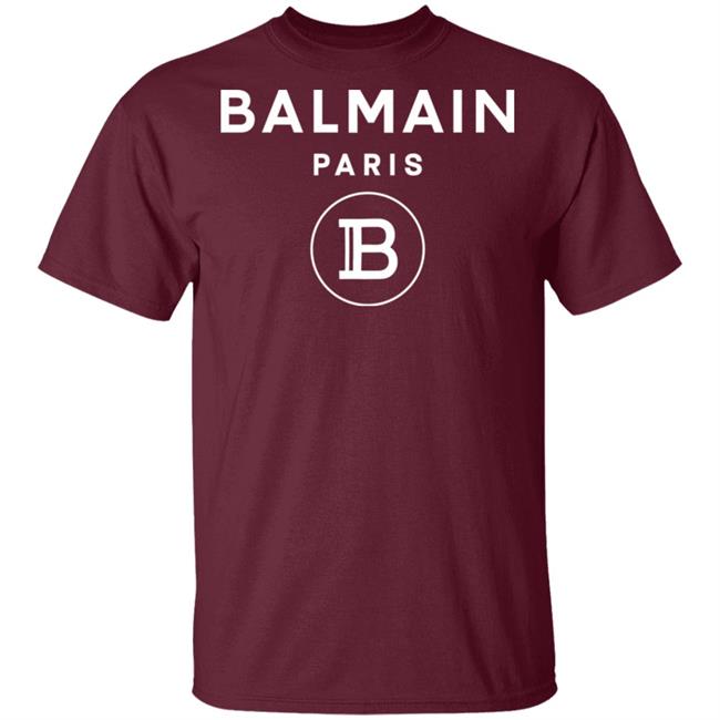 Balmain Paris Logo Shirt Black cotton T-shirt with white Balmain Paris logo Balmain Paris Logo Shirt Black cotton T-shirt with white Balmain Paris logo