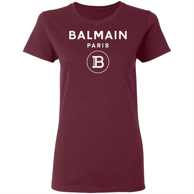 Balmain Paris Logo Shirt Black cotton T-shirt with white Balmain Paris logo Balmain Paris Logo Shirt Black cotton T-shirt with white Balmain Paris logo
