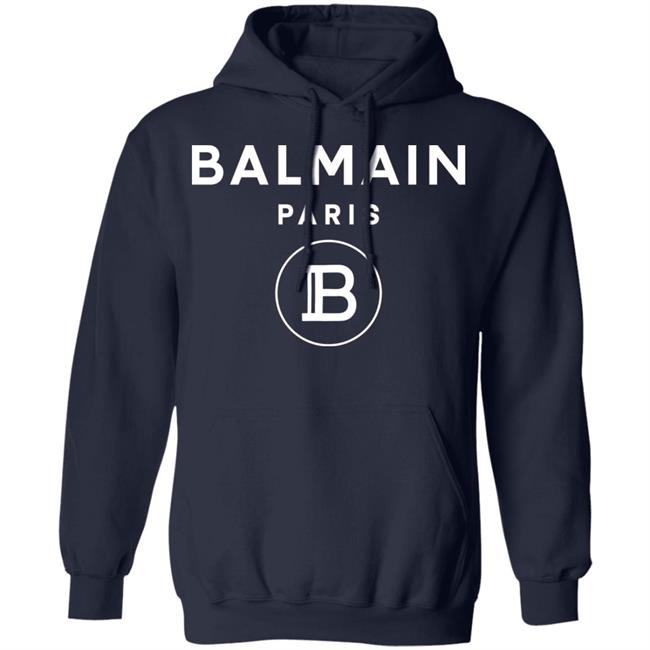 Balmain Paris Logo Shirt Black cotton T-shirt with white Balmain Paris logo Balmain Paris Logo Shirt Black cotton T-shirt with white Balmain Paris logo
