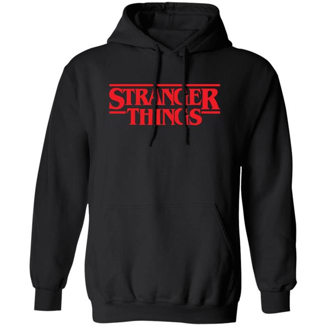 Stranger Things Hoodie Netflix Stranger Things Simple Red Logo Hooded Sweatshirt
