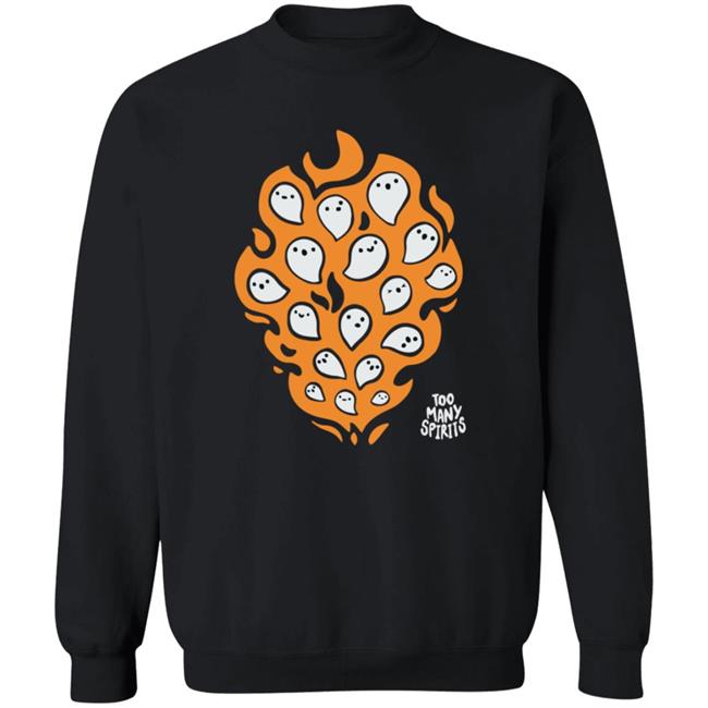 Watcher Merch Too Many Spirits Ghosties Flame Tee Watcher Merch Too Many Spirits Ghosties Flame Tee