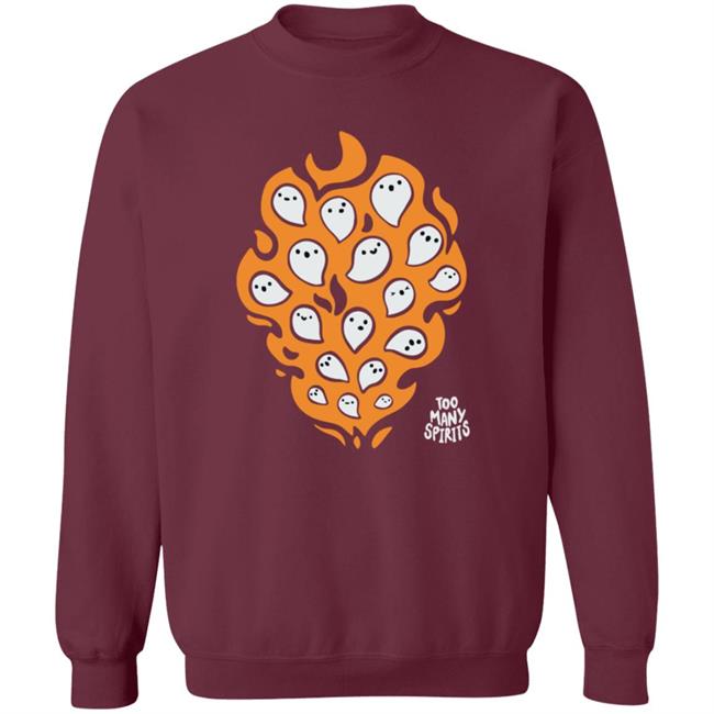 Watcher Merch Too Many Spirits Ghosties Flame Tee Watcher Merch Too Many Spirits Ghosties Flame Tee
