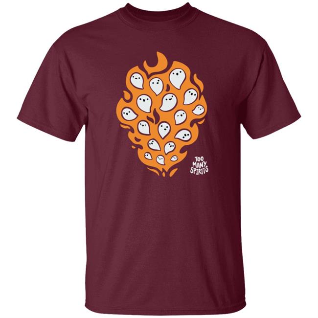 Watcher Merch Too Many Spirits Ghosties Flame Tee Watcher Merch Too Many Spirits Ghosties Flame Tee