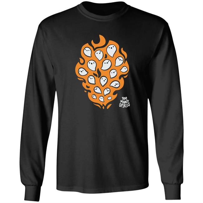 Watcher Merch Too Many Spirits Ghosties Flame Tee Watcher Merch Too Many Spirits Ghosties Flame Tee