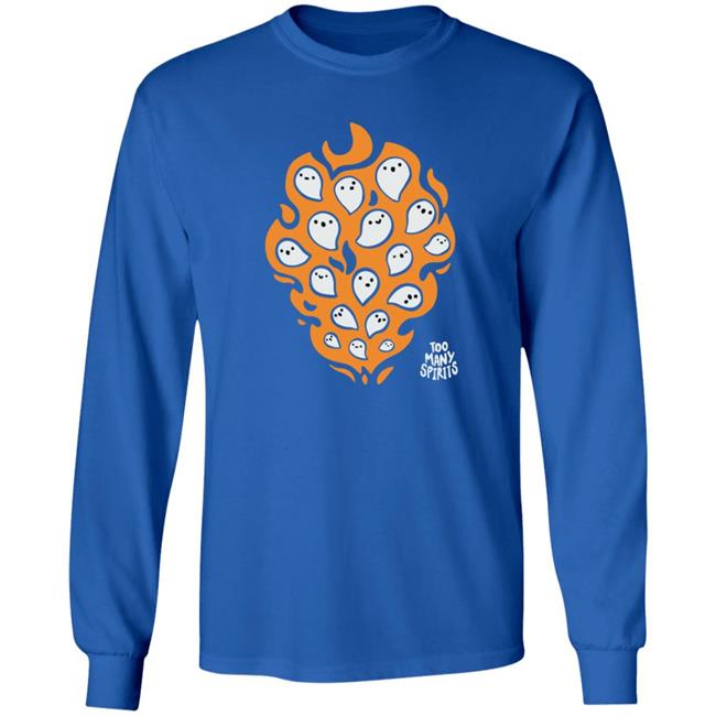 Watcher Merch Too Many Spirits Ghosties Flame Tee Watcher Merch Too Many Spirits Ghosties Flame Tee