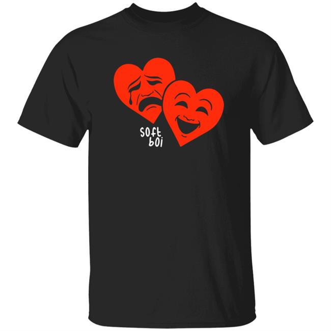 Soft Boi Merch Drama Hearts Tee Black