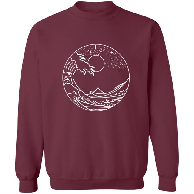 The Great Wave Off Kanagawa Minimal Line Art Nature Gift T Shirt The Great Wave Off Kanagawa Minimal Line Art Nature Gift T Shirt