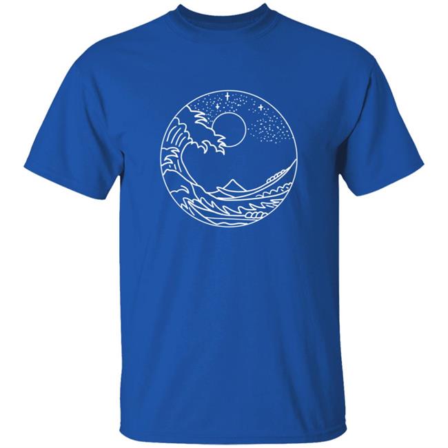 The Great Wave Off Kanagawa Minimal Line Art Nature Gift T Shirt The Great Wave Off Kanagawa Minimal Line Art Nature Gift T Shirt