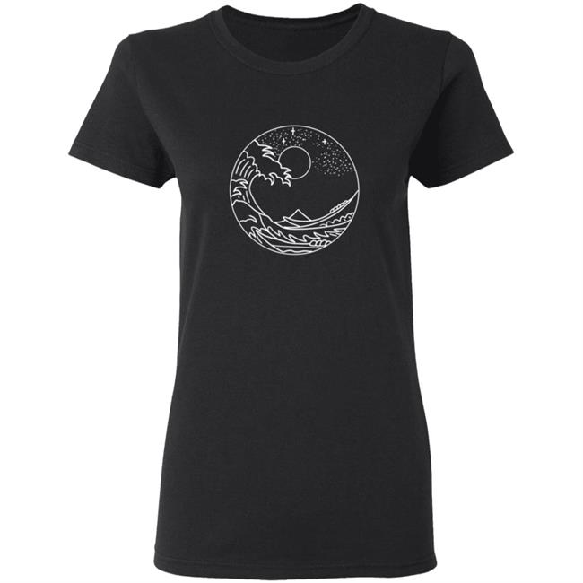 The Great Wave Off Kanagawa Minimal Line Art Nature Gift T Shirt The Great Wave Off Kanagawa Minimal Line Art Nature Gift T Shirt