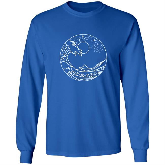 The Great Wave Off Kanagawa Minimal Line Art Nature Gift T Shirt The Great Wave Off Kanagawa Minimal Line Art Nature Gift T Shirt