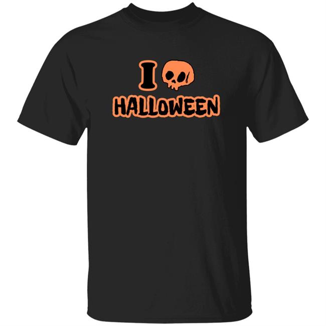 Vamppixxiee I Love Halloween Black T Shirt